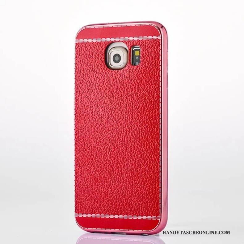 Hülle Samsung Galaxy S6 Edge Taschen Rosa Handyhüllen, Case Samsung Galaxy S6 Edge Schutz Anti-sturz