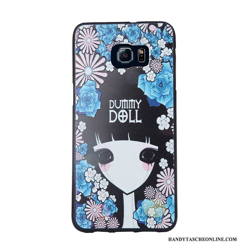 Hülle Samsung Galaxy S6 Edge Weiche Blau Trend, Case Samsung Galaxy S6 Edge Silikon Handyhüllen