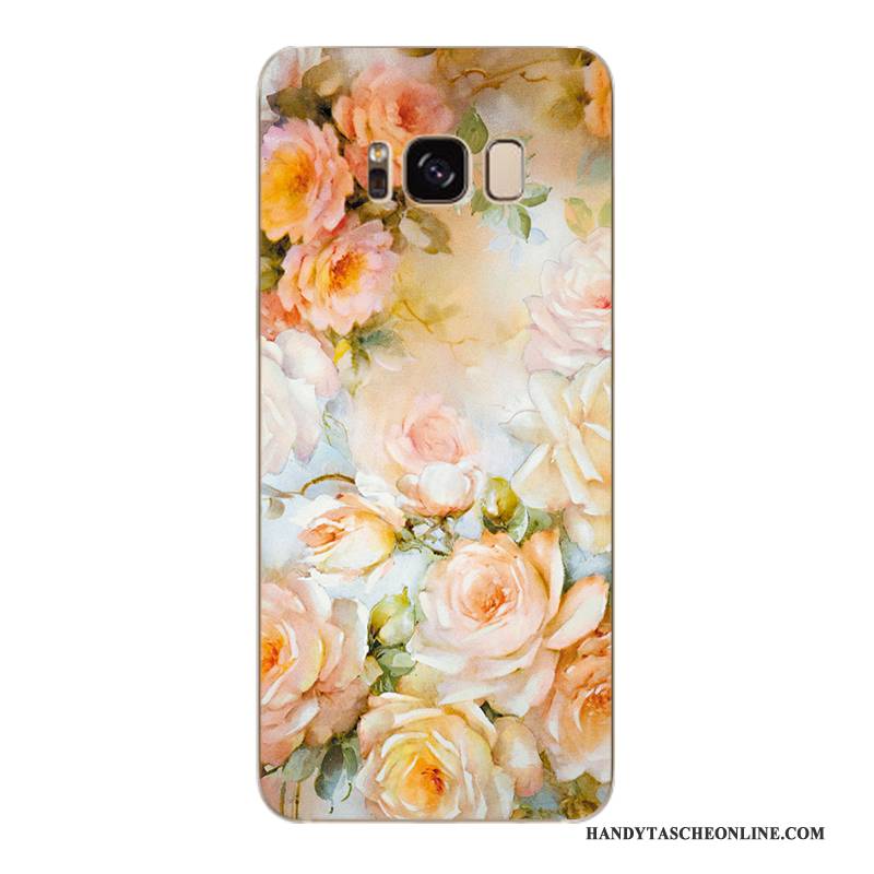 Hülle Samsung Galaxy S6 Edge + Weiche Handyhüllen Gelb, Case Samsung Galaxy S6 Edge + Schutz Blumen Trendmarke