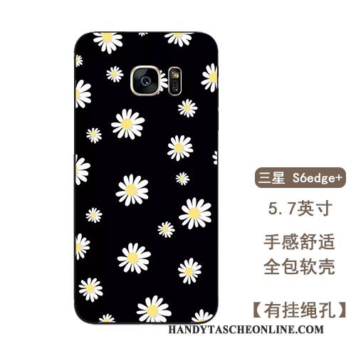 Hülle Samsung Galaxy S6 Edge + Weiche Hängende Verzierungen Chrysanthemes, Case Samsung Galaxy S6 Edge + Taschen Kunst Anti-sturz