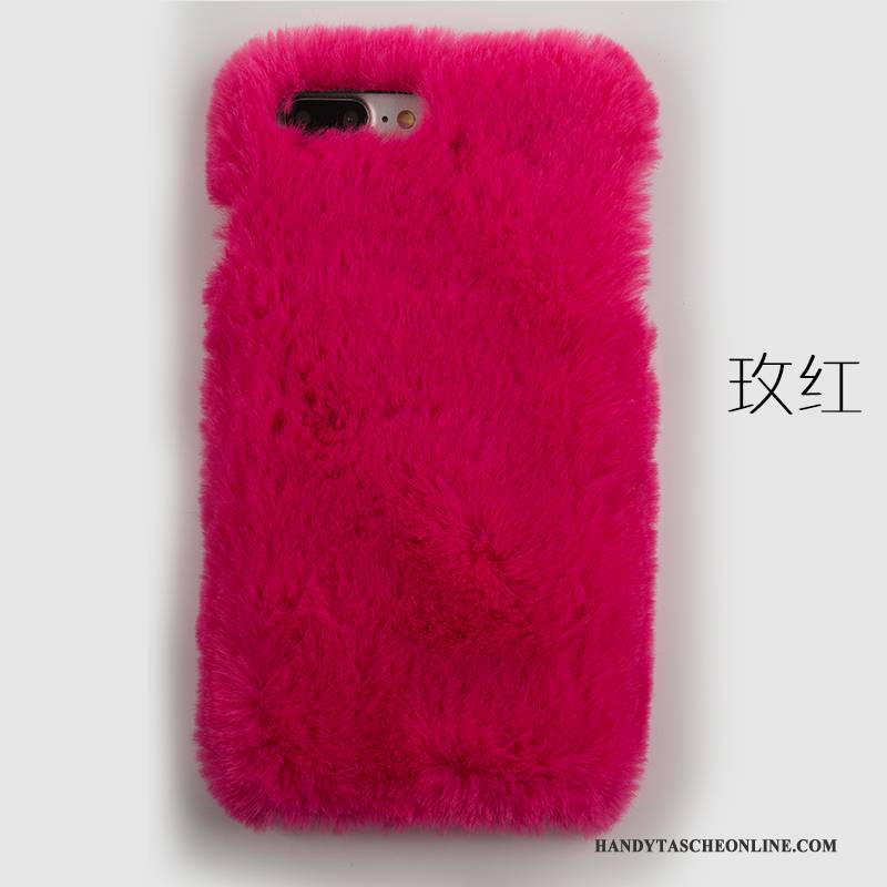 Hülle Samsung Galaxy S6 Edge + Weiche Rosa Plüsch, Case Samsung Galaxy S6 Edge + Kaninchenfell Nette