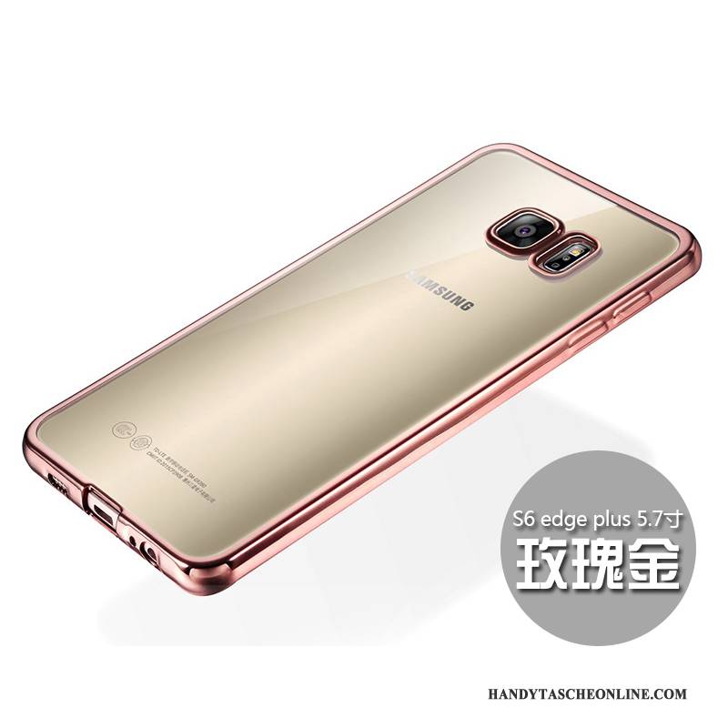 Hülle Samsung Galaxy S6 Edge + Weiche Schlank Gold, Case Samsung Galaxy S6 Edge + Schutz Anti-sturz Handyhüllen