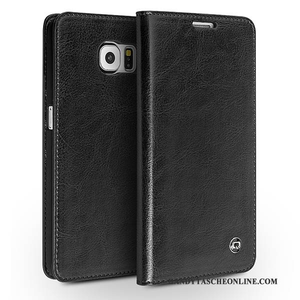 Hülle Samsung Galaxy S6 Folio Handyhüllen Business, Case Samsung Galaxy S6 Lederhülle Rot