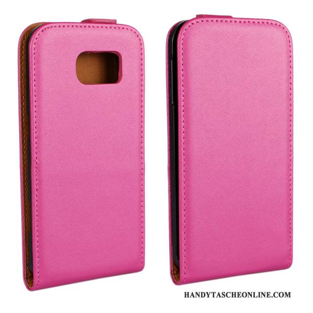 Hülle Samsung Galaxy S6 Folio Rosa, Case Samsung Galaxy S6 Lederhülle