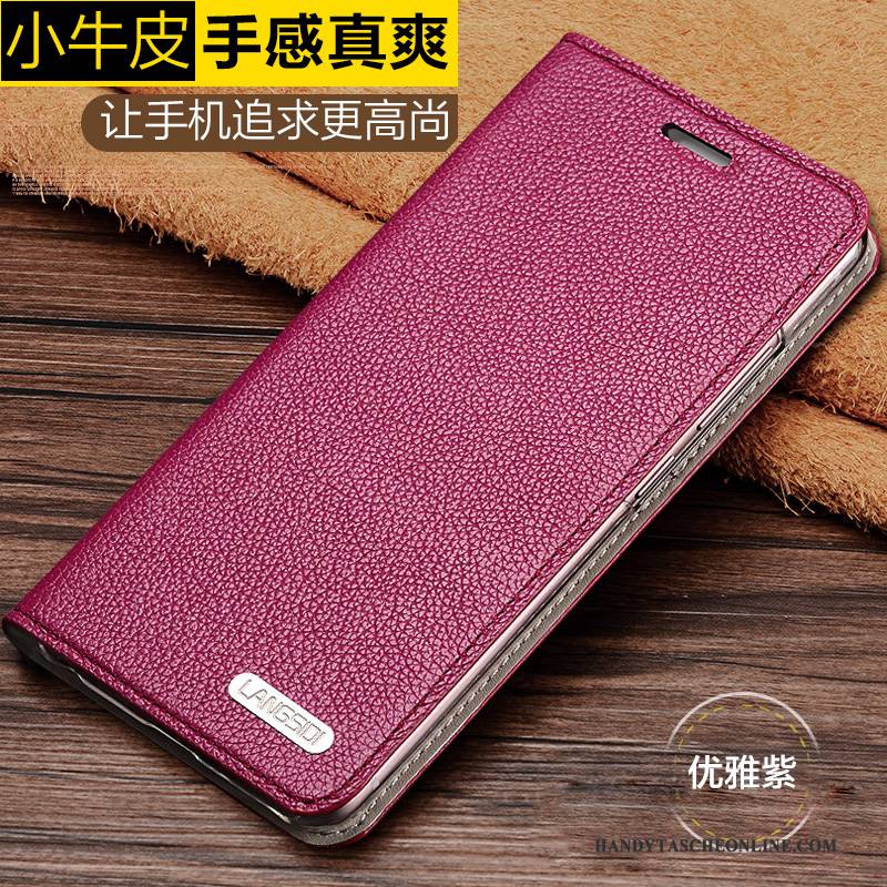 Hülle Samsung Galaxy S6 Leder Einfach Handyhüllen, Case Samsung Galaxy S6 Folio Anti-sturz Gold