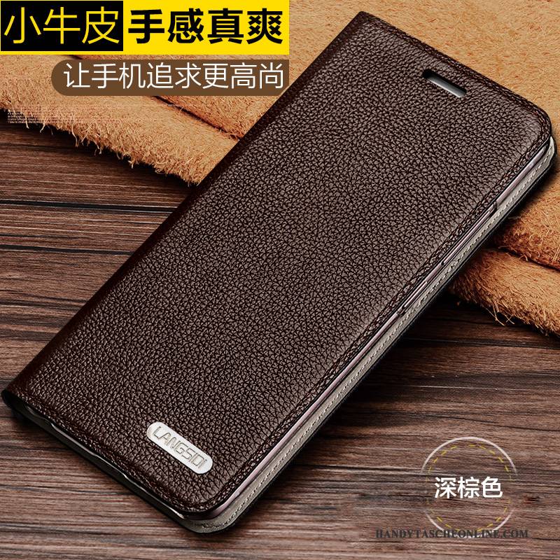 Hülle Samsung Galaxy S6 Leder Einfach Handyhüllen, Case Samsung Galaxy S6 Folio Anti-sturz Gold