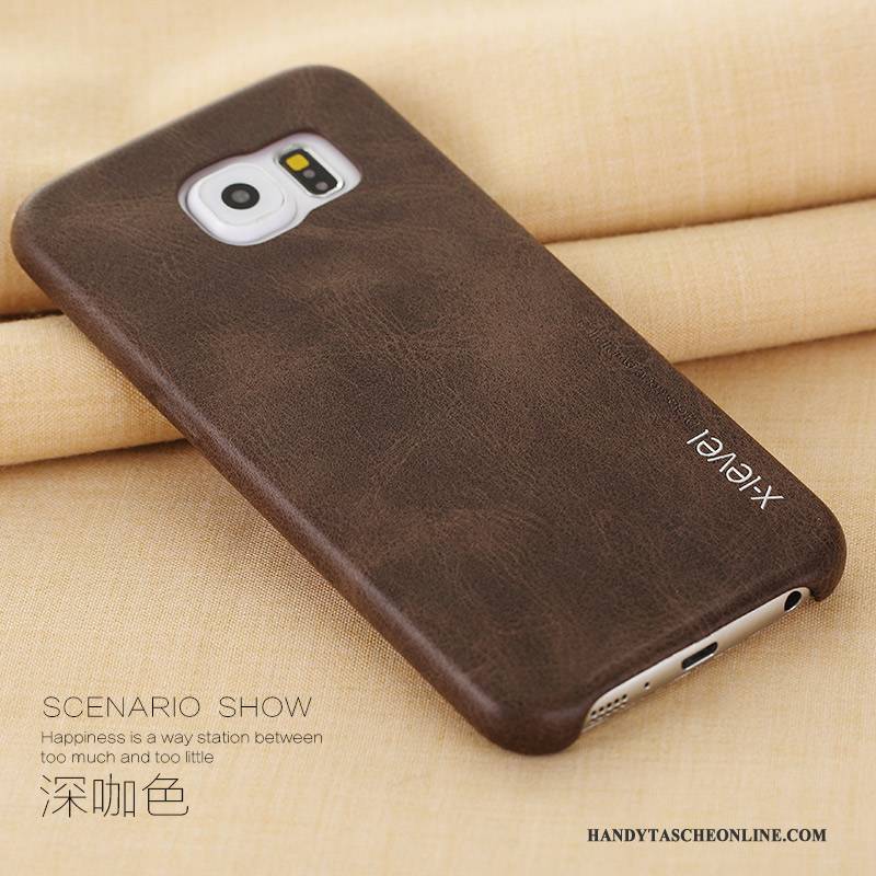 Hülle Samsung Galaxy S6 Lederhülle Anti-sturz Schlank, Case Samsung Galaxy S6 Schutz Handyhüllen Business