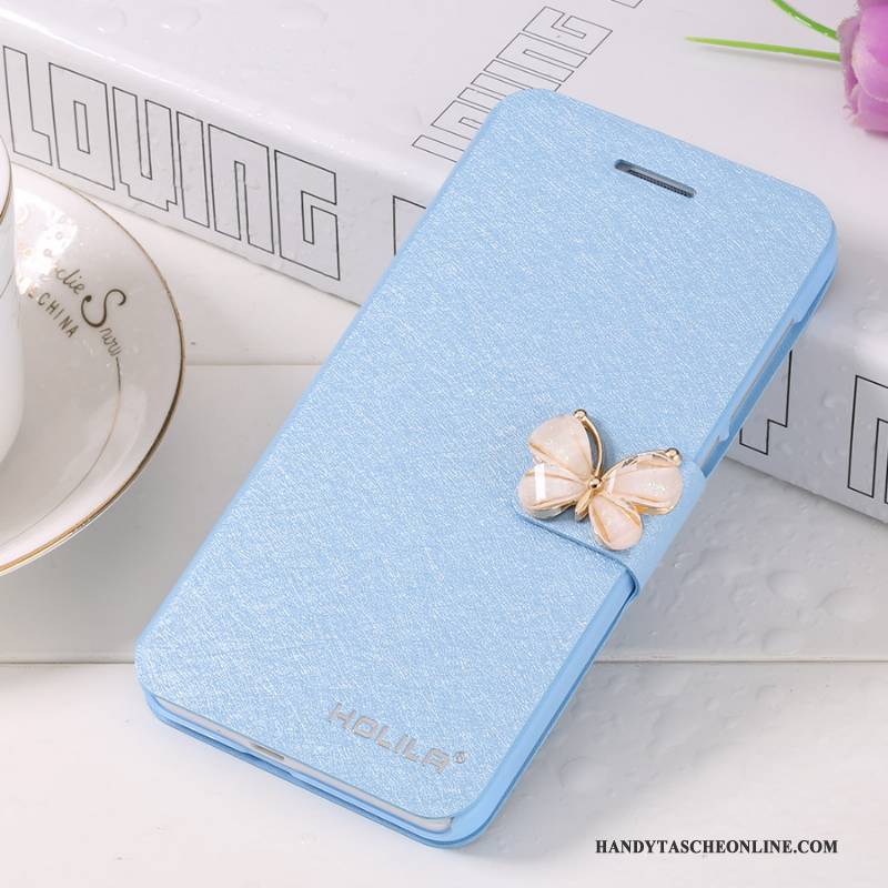 Hülle Samsung Galaxy S6 Lederhülle Hellblau Neu, Case Samsung Galaxy S6 Folio Trend Handyhüllen