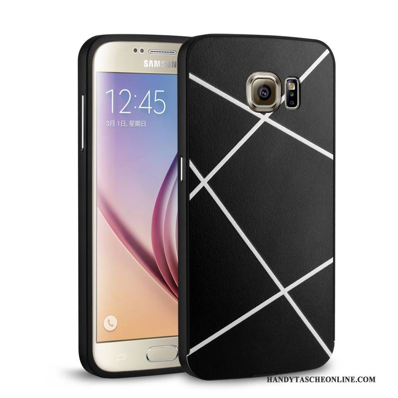 Hülle Samsung Galaxy S6 Metall Handyhüllen Gelb, Case Samsung Galaxy S6 Grenze Hintere Abdeckung