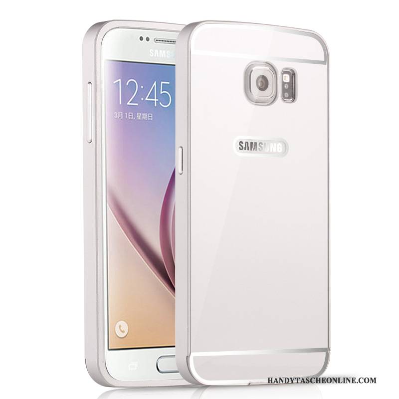 Hülle Samsung Galaxy S6 Metall Handyhüllen Gelb, Case Samsung Galaxy S6 Grenze Hintere Abdeckung