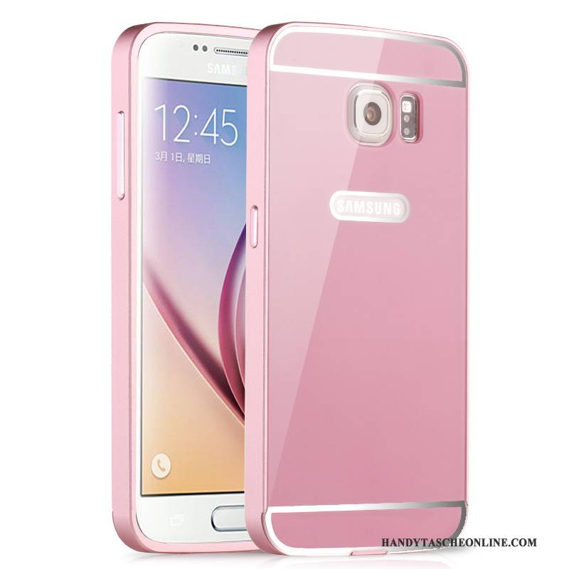 Hülle Samsung Galaxy S6 Metall Handyhüllen Gelb, Case Samsung Galaxy S6 Grenze Hintere Abdeckung