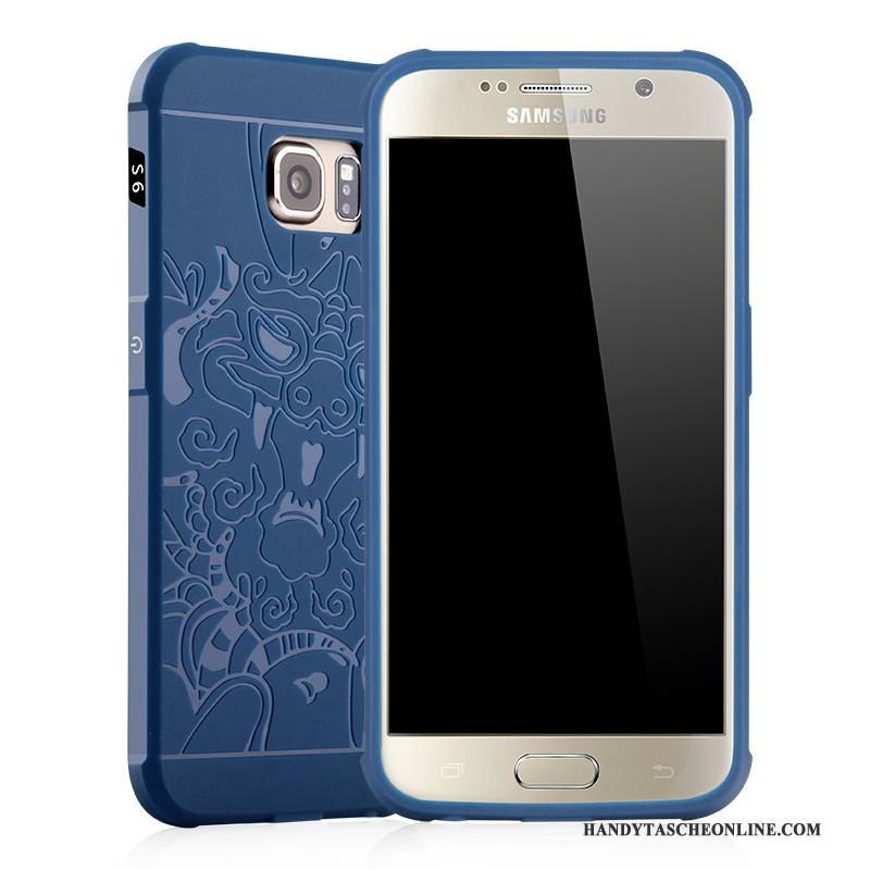 Hülle Samsung Galaxy S6 Schutz Ballon Lichtfarbe, Case Samsung Galaxy S6 Weiche Handyhüllen Anti-sturz