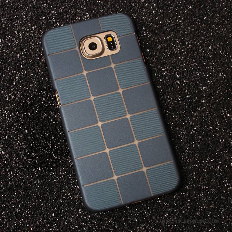 Hülle Samsung Galaxy S6 Schutz Einfach Nubuck, Case Samsung Galaxy S6 Blau Trend