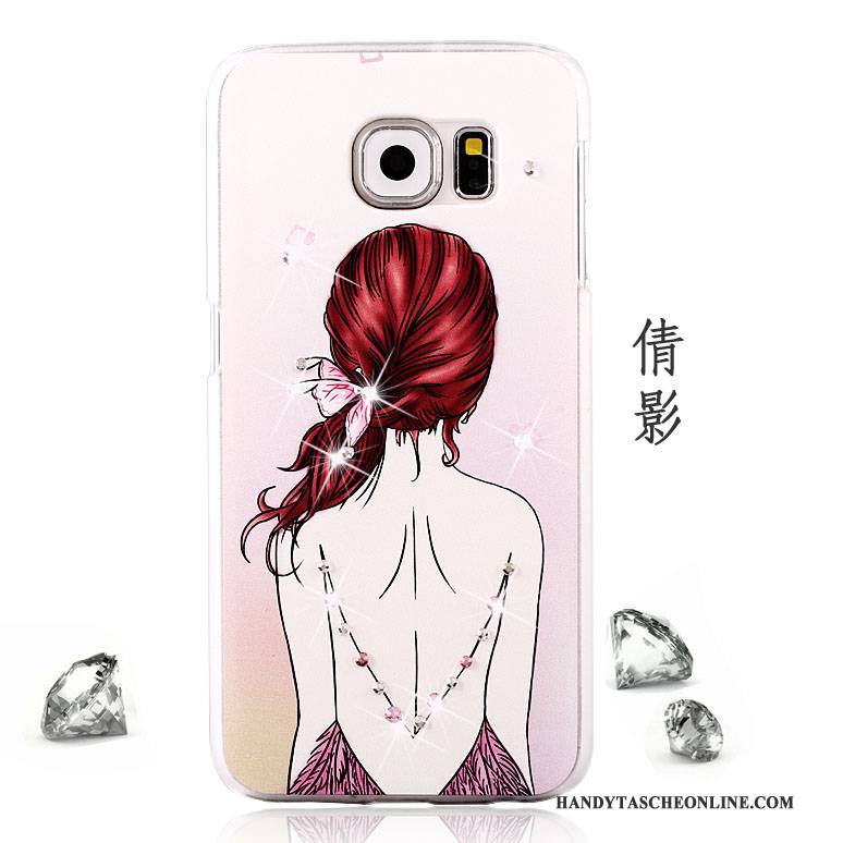 Hülle Samsung Galaxy S6 Schutz Lila Trend, Case Samsung Galaxy S6 Gemalt Anti-sturz Nubuck