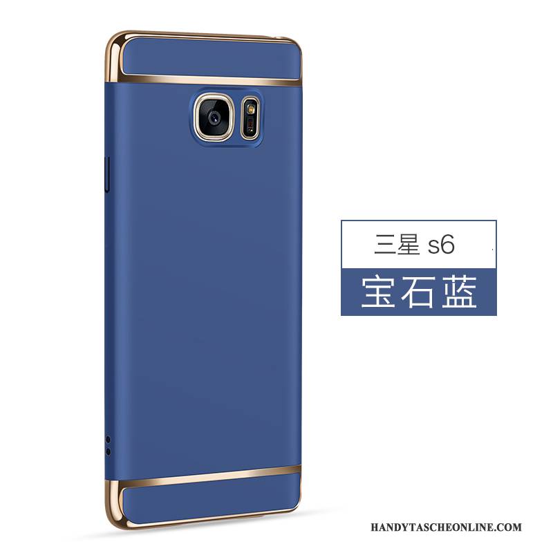 Hülle Samsung Galaxy S6 Schutz Nubuck Blau, Case Samsung Galaxy S6 Schwer Handyhüllen