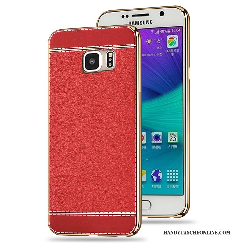 Hülle Samsung Galaxy S6 Schutz Rot Überzug, Case Samsung Galaxy S6 Taschen Handyhüllen Anti-sturz