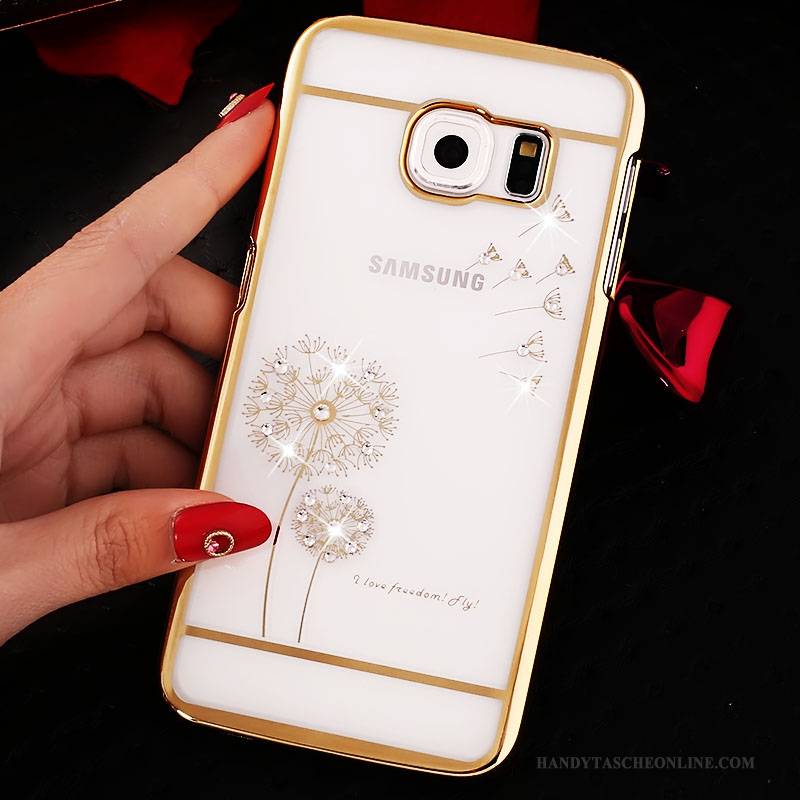 Hülle Samsung Galaxy S6 Strass Überzug Gold, Case Samsung Galaxy S6 Schutz Anti-sturz