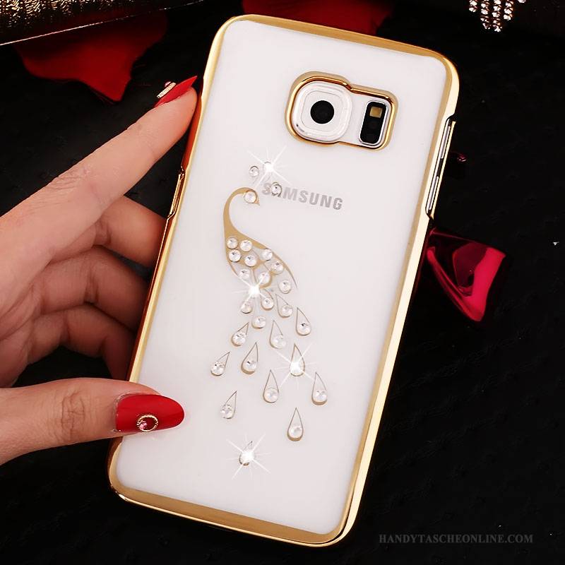 Hülle Samsung Galaxy S6 Strass Überzug Gold, Case Samsung Galaxy S6 Schutz Anti-sturz