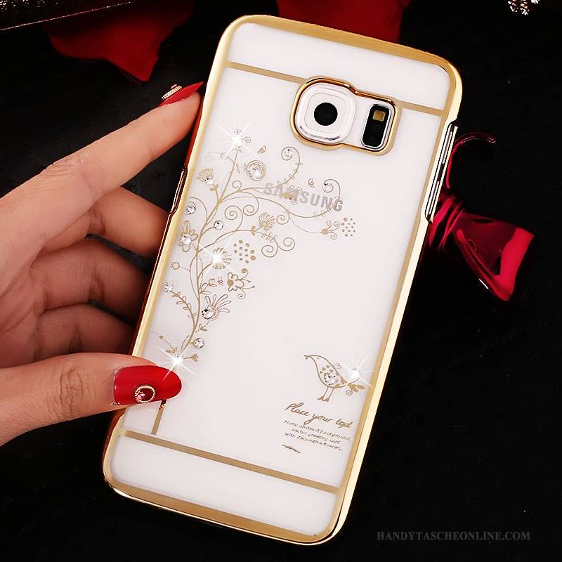 Hülle Samsung Galaxy S6 Strass Überzug Gold, Case Samsung Galaxy S6 Schutz Anti-sturz