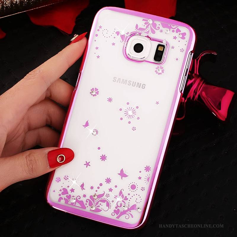 Hülle Samsung Galaxy S6 Strass Überzug Gold, Case Samsung Galaxy S6 Schutz Anti-sturz