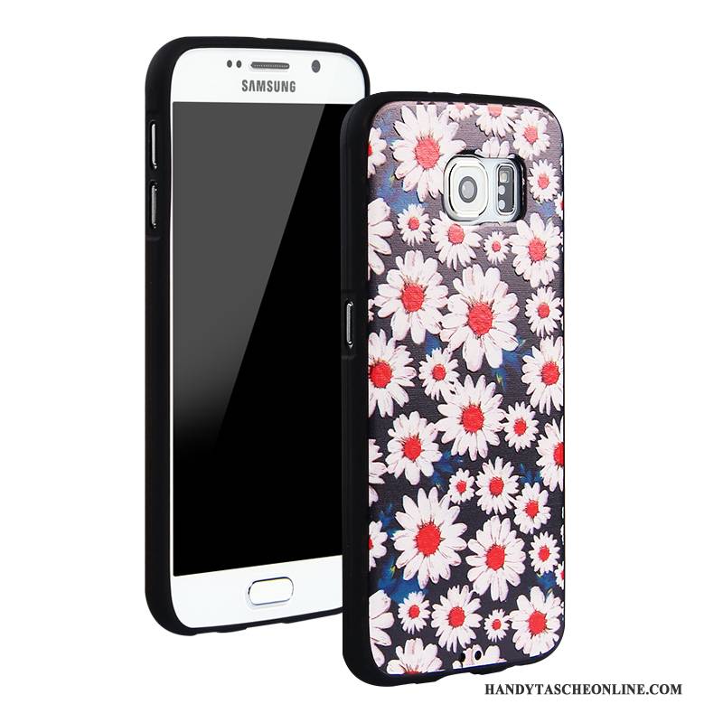 Hülle Samsung Galaxy S6 Taschen Blau Trend, Case Samsung Galaxy S6 Karikatur Handyhüllen Anti-sturz