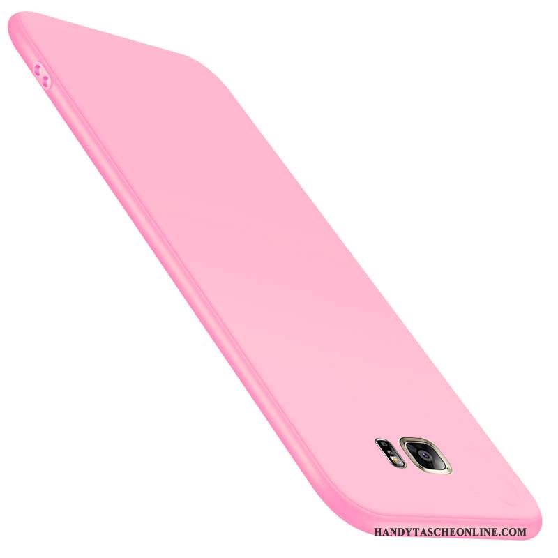 Hülle Samsung Galaxy S6 Weiche Rosa Anti-sturz, Case Samsung Galaxy S6 Silikon Nubuck Handyhüllen