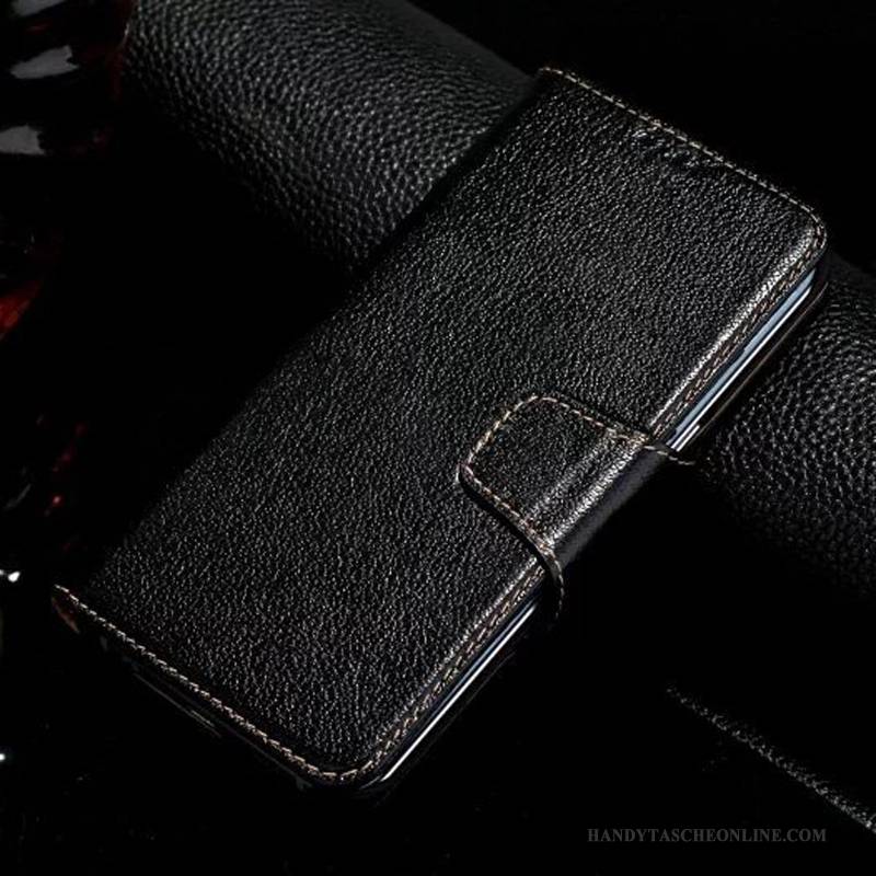 Hülle Samsung Galaxy S7 Edge Folio Handyhüllen Schwarz, Case Samsung Galaxy S7 Edge Lederhülle