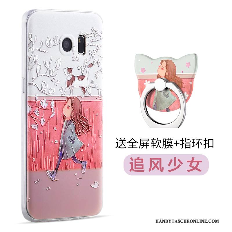 Hülle Samsung Galaxy S7 Edge Halterung Gelb Handyhüllen, Case Samsung Galaxy S7 Edge Karikatur