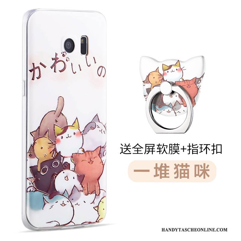 Hülle Samsung Galaxy S7 Edge Halterung Gelb Handyhüllen, Case Samsung Galaxy S7 Edge Karikatur