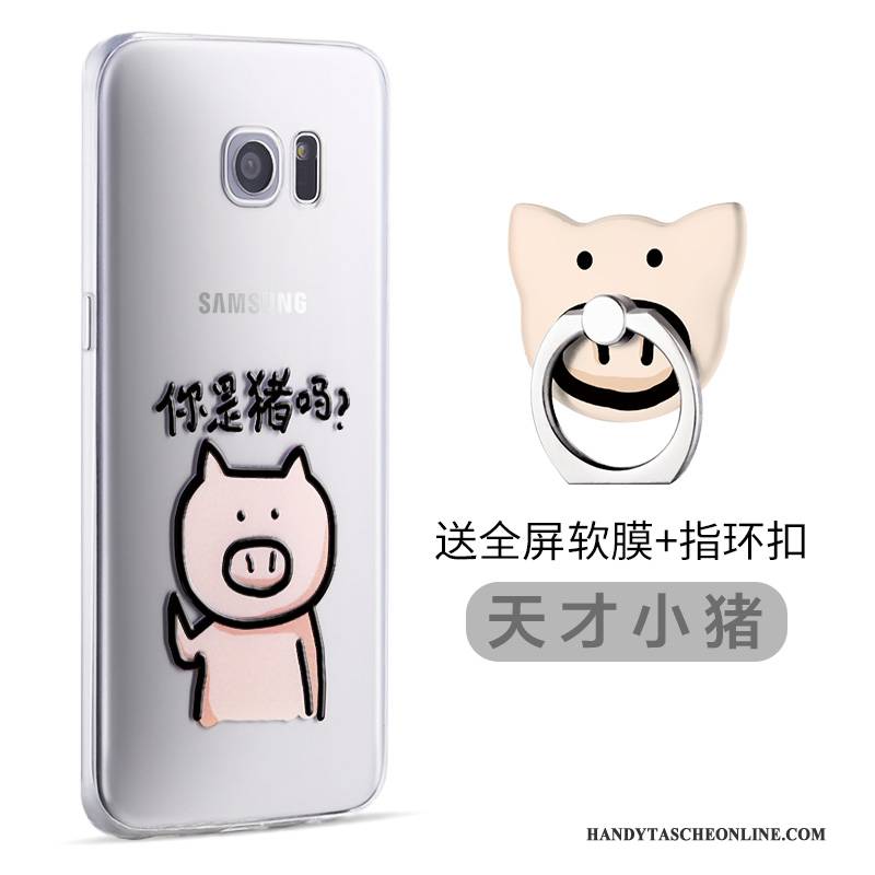 Hülle Samsung Galaxy S7 Edge Halterung Gelb Handyhüllen, Case Samsung Galaxy S7 Edge Karikatur