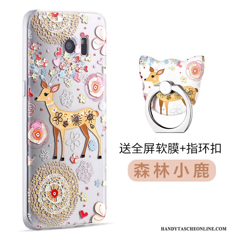 Hülle Samsung Galaxy S7 Edge Halterung Gelb Handyhüllen, Case Samsung Galaxy S7 Edge Karikatur