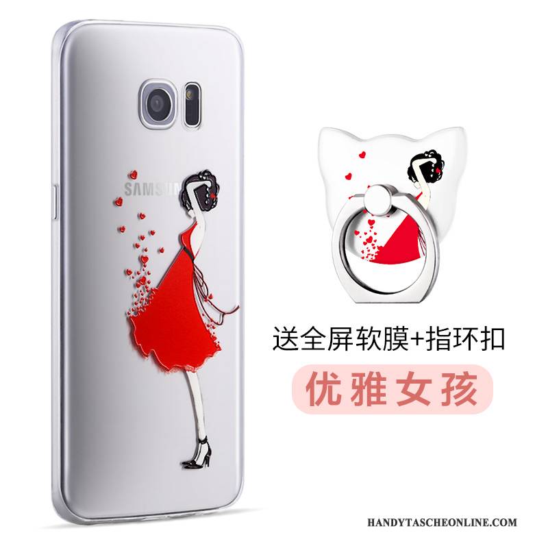 Hülle Samsung Galaxy S7 Edge Halterung Gelb Handyhüllen, Case Samsung Galaxy S7 Edge Karikatur