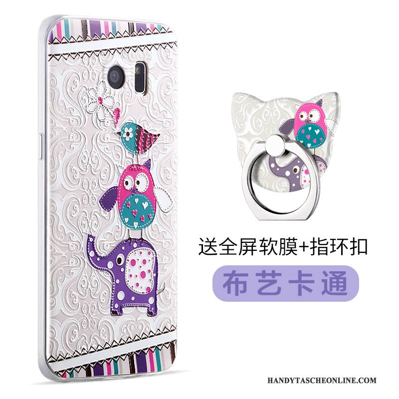 Hülle Samsung Galaxy S7 Edge Halterung Gelb Handyhüllen, Case Samsung Galaxy S7 Edge Karikatur