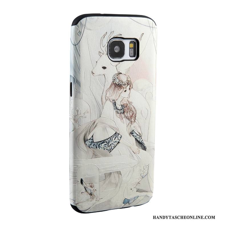 Hülle Samsung Galaxy S7 Edge Karikatur Handyhüllen Trend, Case Samsung Galaxy S7 Edge Weiche Gelb