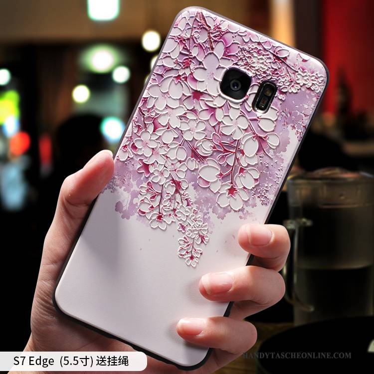 Hülle Samsung Galaxy S7 Edge Kreativ Grün Chinesische Art, Case Samsung Galaxy S7 Edge Taschen Handyhüllen Anti-sturz