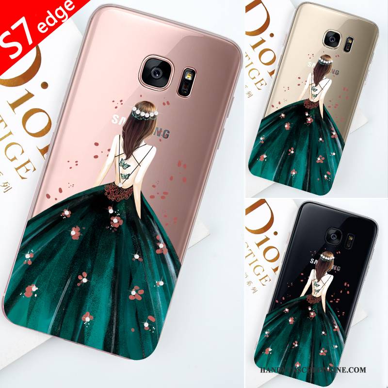 Hülle Samsung Galaxy S7 Edge Kreativ Transparent Anti-sturz, Case Samsung Galaxy S7 Edge Silikon Trend Persönlichkeit