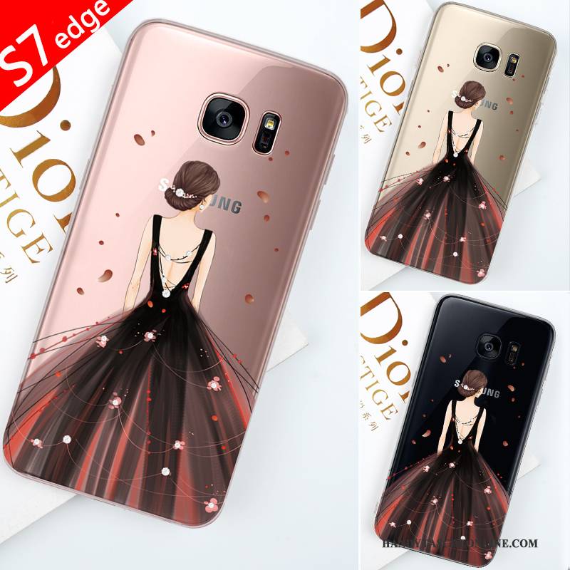 Hülle Samsung Galaxy S7 Edge Kreativ Transparent Anti-sturz, Case Samsung Galaxy S7 Edge Silikon Trend Persönlichkeit