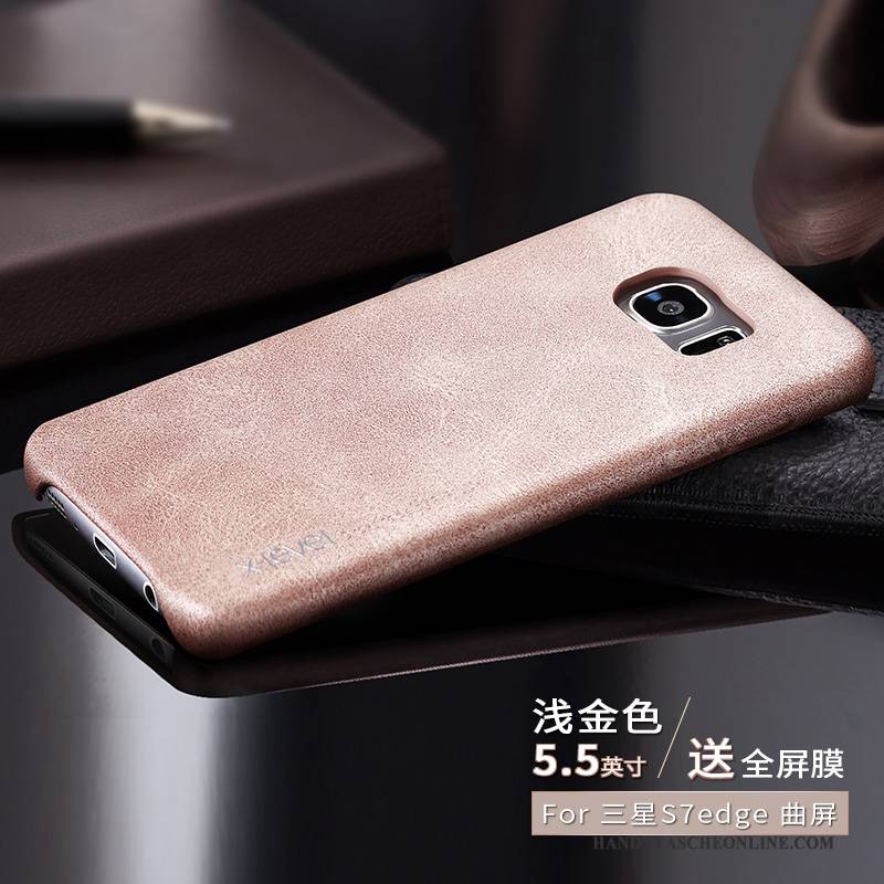 Hülle Samsung Galaxy S7 Edge Lederhülle Handyhüllen Schlank, Case Samsung Galaxy S7 Edge Schutz Anti-sturz