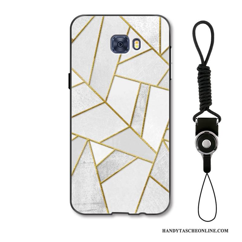 Hülle Samsung Galaxy S7 Edge Prägung Grün Handyhüllen, Case Samsung Galaxy S7 Edge Schutz Schwer Geometrie