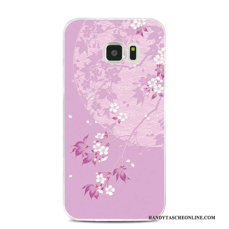 Hülle Samsung Galaxy S7 Edge Prägung Handyhüllen Grün, Case Samsung Galaxy S7 Edge Weiche