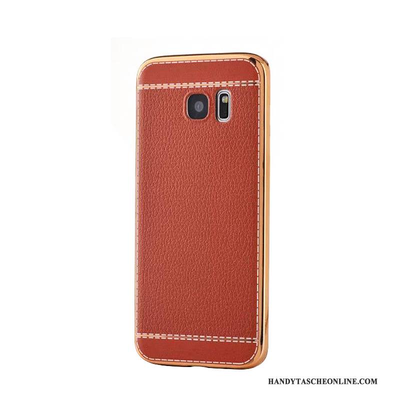 Hülle Samsung Galaxy S7 Edge Schutz Business Trend, Case Samsung Galaxy S7 Edge Leder Überzug Muster