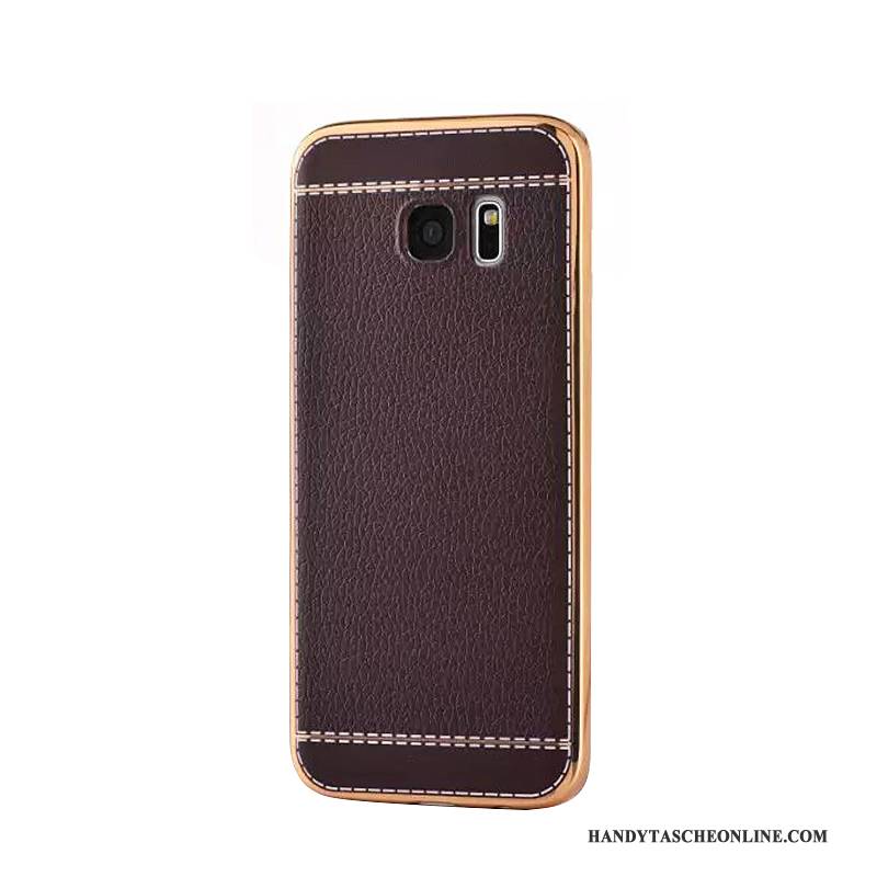 Hülle Samsung Galaxy S7 Edge Schutz Business Trend, Case Samsung Galaxy S7 Edge Leder Überzug Muster