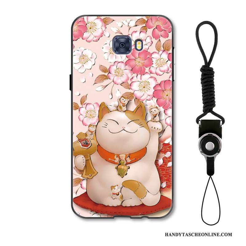 Hülle Samsung Galaxy S7 Edge Schutz Nette Katzen, Case Samsung Galaxy S7 Edge Karikatur Reichtum Handyhüllen