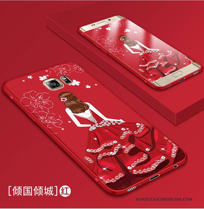 Hülle Samsung Galaxy S7 Edge Silikon Anti-sturz Handyhüllen, Case Samsung Galaxy S7 Edge Taschen Rot