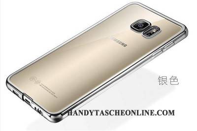 Hülle Samsung Galaxy S7 Edge Silikon Transparent Mesh, Case Samsung Galaxy S7 Edge Taschen Gold Handyhüllen