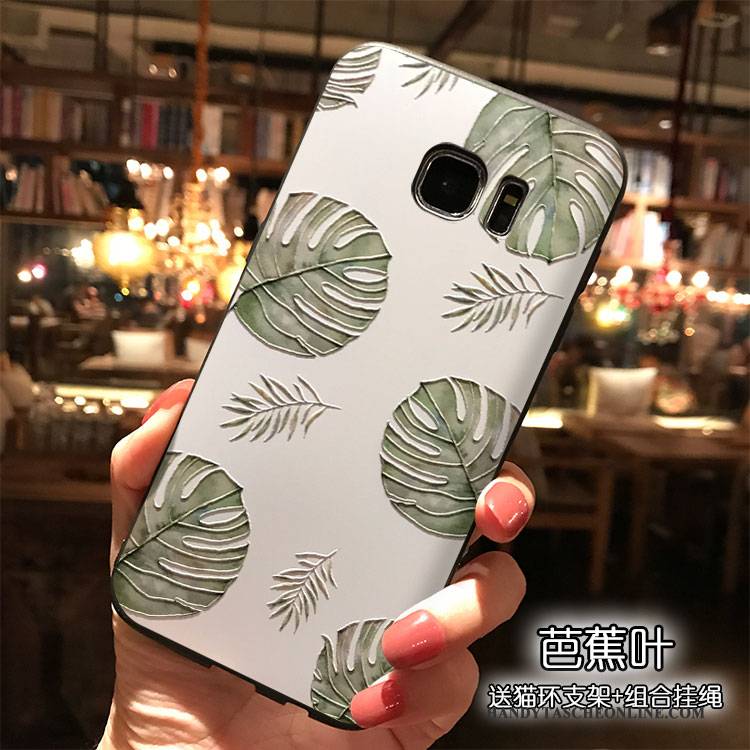 Hülle Samsung Galaxy S7 Edge Taschen Grün Frisch, Case Samsung Galaxy S7 Edge Silikon Lichtfarbe Hängende Verzierungen