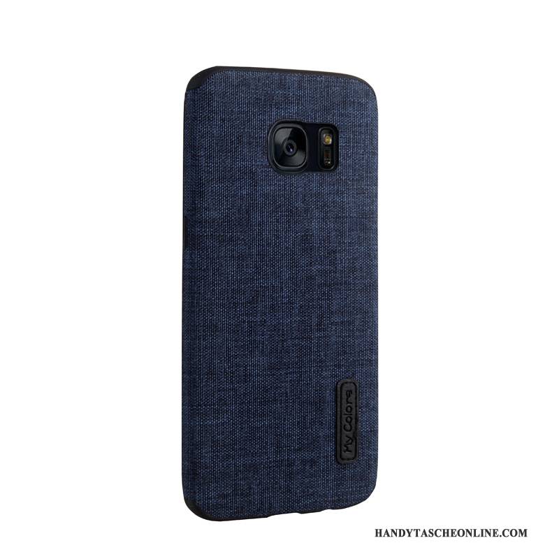 Hülle Samsung Galaxy S7 Edge Taschen Handyhüllen Business, Case Samsung Galaxy S7 Edge Schutz Stoff Grün