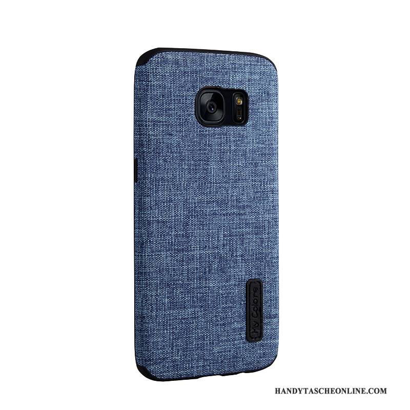 Hülle Samsung Galaxy S7 Edge Taschen Handyhüllen Business, Case Samsung Galaxy S7 Edge Schutz Stoff Grün