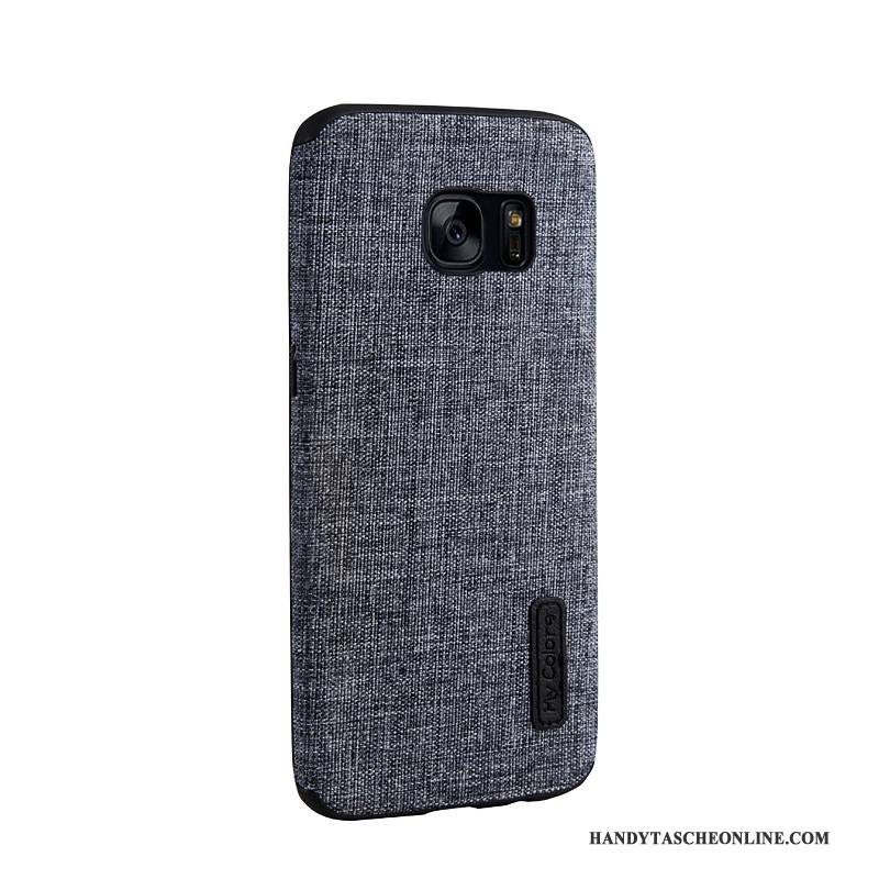 Hülle Samsung Galaxy S7 Edge Taschen Handyhüllen Business, Case Samsung Galaxy S7 Edge Schutz Stoff Grün