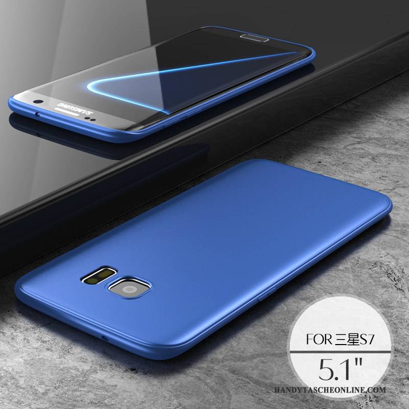 Hülle Samsung Galaxy S7 Farbe Handyhüllen Trend, Case Samsung Galaxy S7 Weiche Nubuck Neu